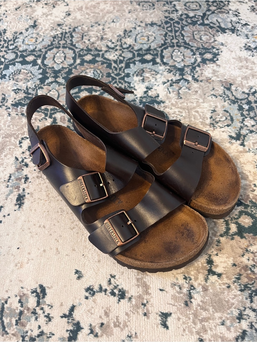 Birkenstock Milano Havana Leather Sandal Eu 40